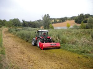 Mulčovač FXN pri spracovaní porastu